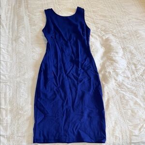 Lulu's Blue Sleeveless Sheath Cocktail Dress